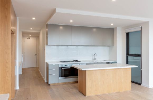 One of The General's apartment kitchens. Credit: Valeo Construction Spotlight on sustainable: The General, Melbourne