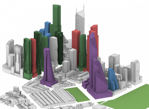 Franklin Street towers. Development scenarios: Munro site and Queen Victoria Market