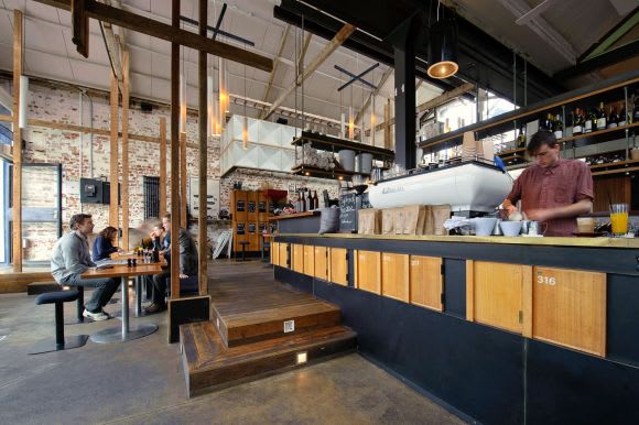Interior fit-out of the Auction House Cafe Upcycling Australia: Why demolish when you can re-polish?