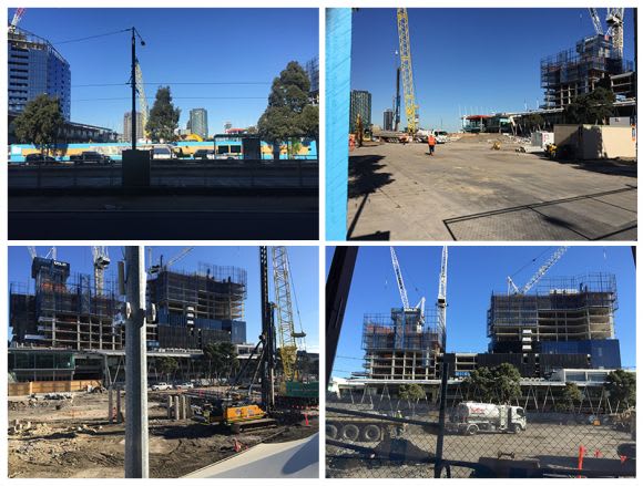 Banksia site, with Marina Tower in the background. Docklands update June 2016: Newquay and Harbour Town