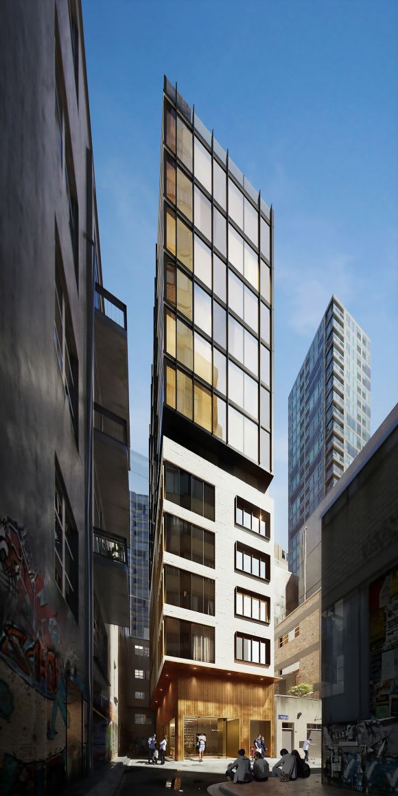The design draws on the qualities of the former Jazz Club. Image: Aust Global Investments Aust Global Investment seeks to breathe new life into Bennetts Lane