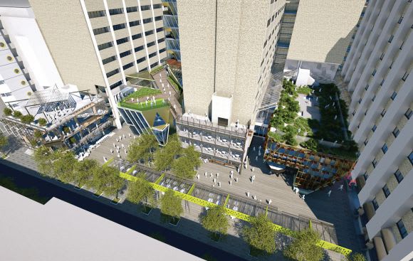 Bowen Street Pavillions. © RMIT University In Detail: RMIT's New Academic Street