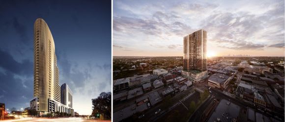 SkyOne and Whitehorse Towers. Images courtesy Golden Age Group and Peddle Thorp A new order: 820 Whitehorse Road, Box Hill