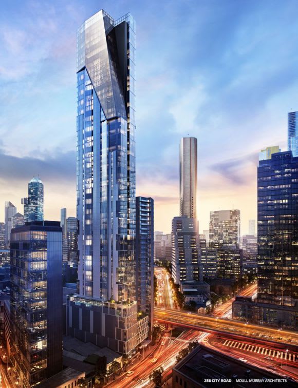A new City Road landmark. Image courtesy Moull Murray Architects Moull Murray unveil a striking new 258 City Road