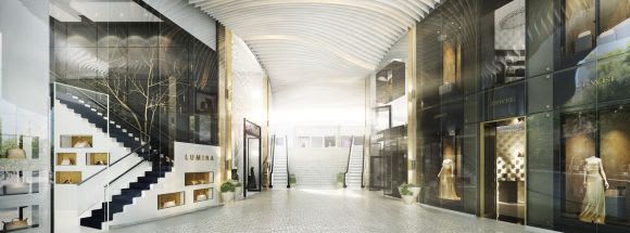 The three level global retail precinct beneath the towers. Capitol Grand amenities