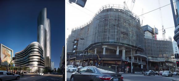 Capitol Grand beginning to make its mark on the corner of Chapel St and Toorak Rd. Images: Bates Smart | Urban member redden The changing face of Chapel Street, South Yarra