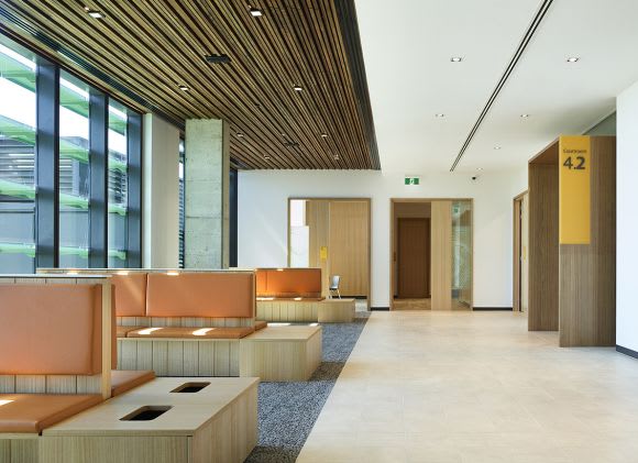 Architectus' design weaves light throughout the interiors of the building. Image : Scott Burrows Photographer Shepparton Law Courts officially opens