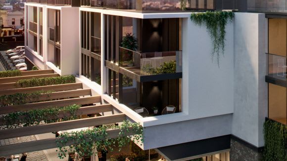 Penny Lane apartment exterior. Credit: ClarkeHopkinsClarke ClarkeHopkinsClarke’s Robert Goodliffe and Toby Lauchlan discuss Penny Lane, future-proofed building design and share due diligence tips for buyers