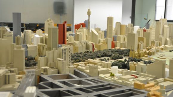 Sydney CBD model. © City of Sydney Urban Melbourne's CBD Model in the making