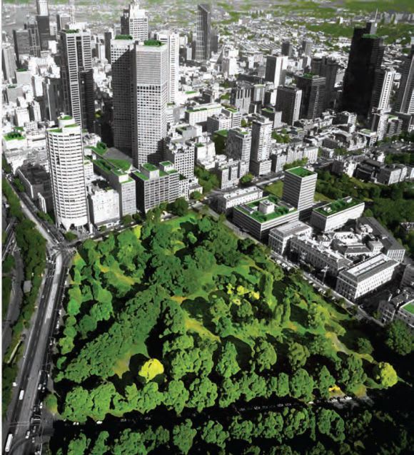 A visualisation of the possible future ‘greening’ of Melbourne. © City of Melbourne Melbourne Urban Design Meetup #1: City of Melbourne's Urban Forest Strategy