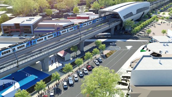 Clayton Road and Clayton Station. Image courtesy of www.levelcrossings.vic.gov.au It's elevated rail for the Dandenong corridor level crossing removals