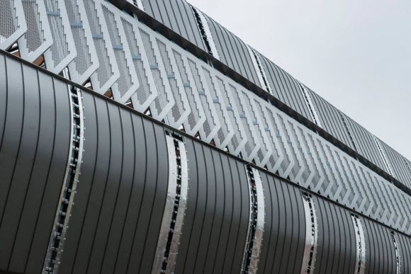 The canopy over the new Clayton Station - image: LXRA Clayton station re-opens, works continue at Rosanna
