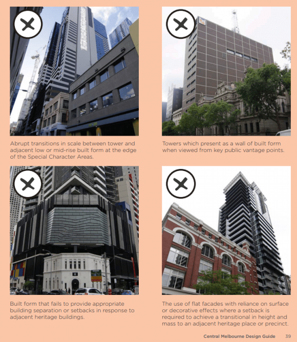 A snapshot from the Central Melbourne Design Guide - image: City of Melbourne City of Melbourne's amendment 308 seeks to implement a new central city design guide
