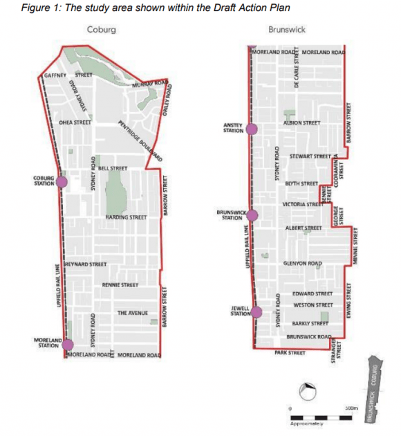 The area included in the action plan's scope - image: Moreland Council. Moreland Council set to open its Cooling the Upfield Corridor Action Plan to community consultation