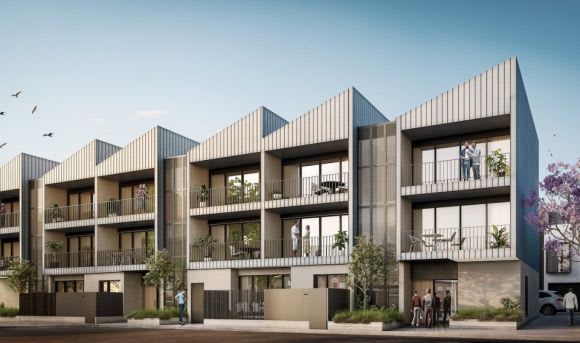 Rendering of Dock One Townhomes by Starfish Developments Booming Australian Suburbs according to Urban