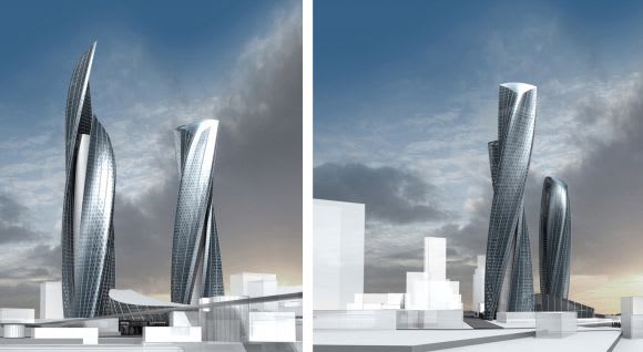 Zaha Hadid's unrealised scheme for Batmans Hill, Docklands. Image courtesy of ZHA Star(chitect) Wars: Episode IV - A New Hope?
