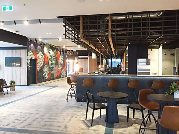 The Sage Hotel bar at Eastland. Image: Probuild Eastland's Sage Hotel officially opens, contract awarded for Ritz Carlton