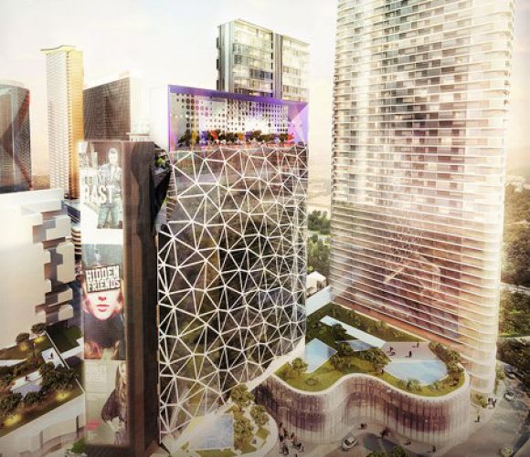 Empire City hotel closeup. Courtesy Mammoth Empire Holdings. A hint of Melbourne in Malaysia: Hayball's Empire City