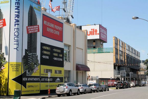 The site in question with fellow Central Equity project Epic during its construction Central Equity seeking size > 1-11 Balston Street, Southbank