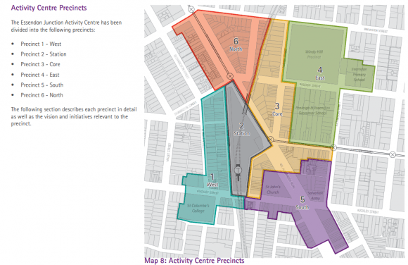 Essendon Junction precinct map Essendon Junction structure plan and Buckley Street grade separation