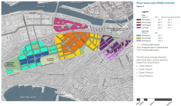 Proposed floor area ratio (FAR) controls in Fishermans Bend Fishermans Bend draft framework released, uplift controls to drive affordable housing