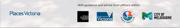 Logos from the first page of the Fishermans Bend Draft Vision document Fishermans Bend: will apartment towers kill it?
