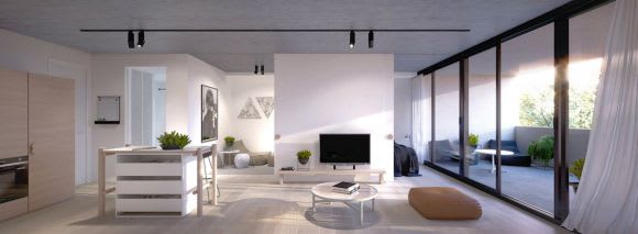 Artist's impressions of a flexible living space. Image courtesy maplehawthorn.com.au ICD Property, ANGLE and Buxton Group launch Maple Hawthorn