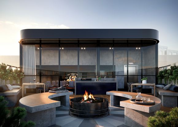 The Hub's rooftop terrace. Image: Glenvill The Hub at YarraBend adds to Melbourne's growing co-working market
