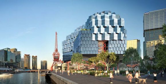 The revised scheme has an improved relationship with the public realm and heritage buildings on site. Image : FKA via Planning Report Third time lucky for Riverlee's 731-739 Flinders Street development