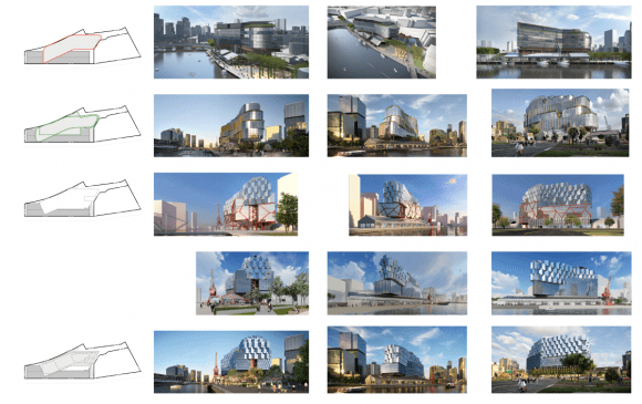 The evolution of the design from the 2013 approved scheme. Image : FKA Planning Report Third time lucky for Riverlee's 731-739 Flinders Street development