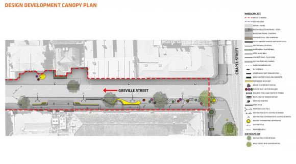 The future upgrade plan for Greville Street east. Image: City of Stonnington Princes Gardens upgrade adds to Prahran's Public Realm Project Pipeline
