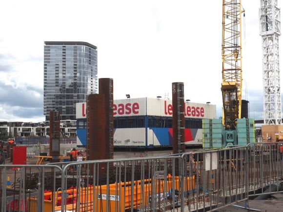 Site progress at No 1 Collins Wharf, Victoria Harbour. Image: Redden Docklands construction update June 2017 (with 3D)