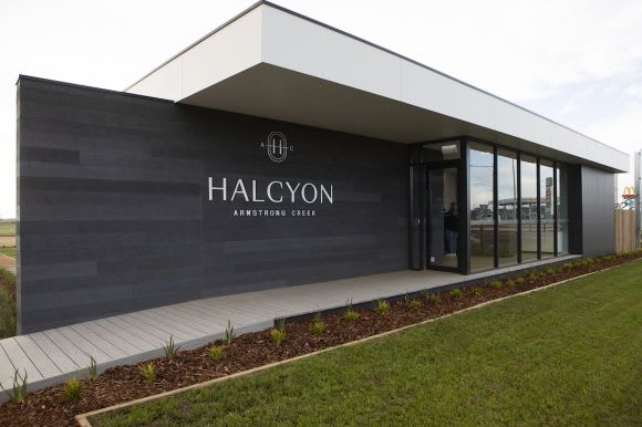 Halcyon sales suite. Image supplied. First home buyers camp overnight to secure affordable property in Geelong
