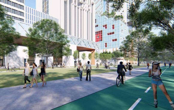 An envisaged high-rise precinct. Image: Roberts Day Goodman Group outlines its future Fishermans Bend expectations
