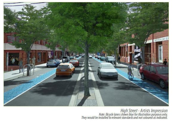 High Street improvement works. Courtesy City of Darebin. Nine High sets a new design benchmark