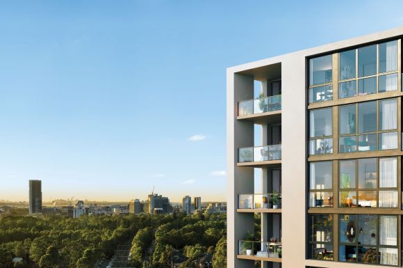 Highline Westmead exterior with views. Image supplied. Urban’s tour of the Highline Westmead display suite