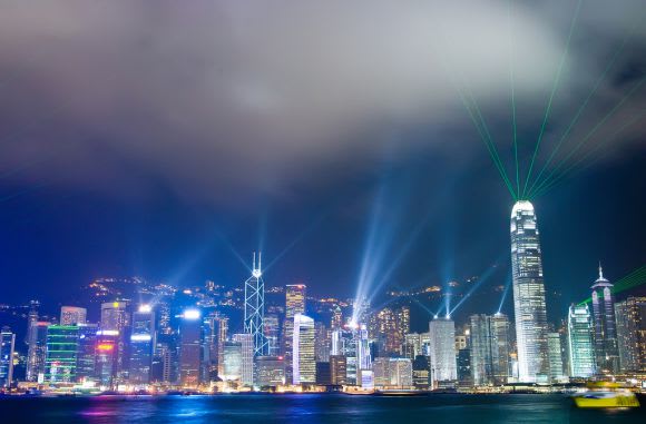 Hong Kong Light Show, image source Flickr. Let there be light: behind the trend of illuminating cities for art