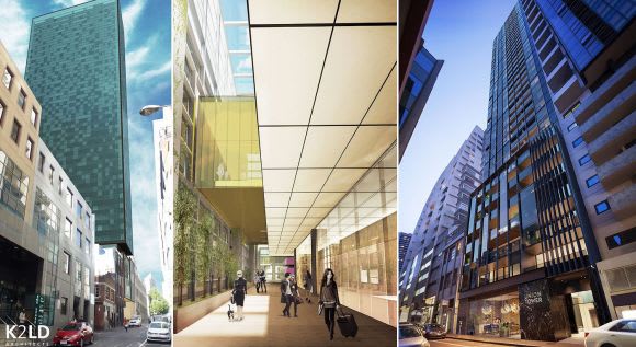 399 Little Lonsdale and Union Tower. Images: K2LD & RotheLowman Little Lonsdale Street becomes a showcase of previous planning attitudes