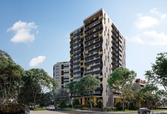 Street level perspective. Planning image: integrated DESIGN group Lidcombe's Carter Street Precinct receives a considerable residential application