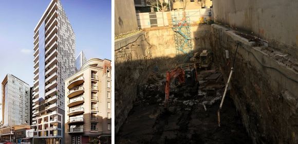 Site works are currently underway at Esque. Images: Valeo Construction | Mark Baljak The changing face of Chapel Street, South Yarra