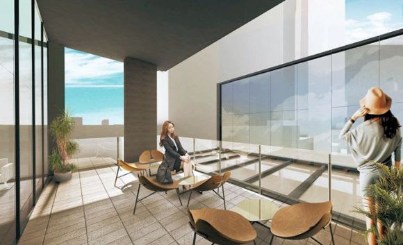 Interior common area. Image courtesy k2LD Architects New Ibis and Novotel hotels for Melbourne's CBD