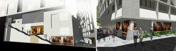 Ground level rebirth. Image courtesy SJB Architects DEXUS seeking a Nexus: 32-44 Flinders Street planning application