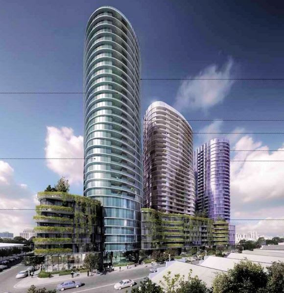 Glanstone Street's new look. Image courtesy Elenberg Fraser Five South Melbourne projects jockey for approval
