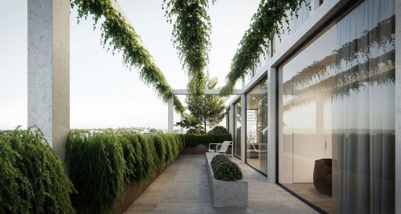Top floor terrace. Image: Moda High class and high fuss on High Street: Carr Architecture's latest for Moda
