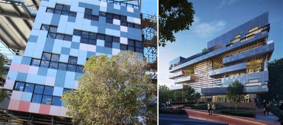 Reality versus artist's impression. Render: Hayball Two stand out Melbourne projects reveal their true colours