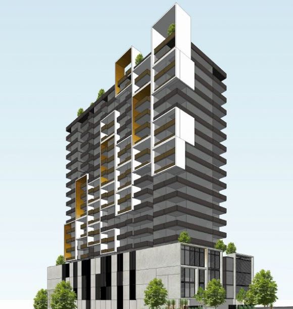Planning application image: SJB Architects H & F Property enter Box Hill with 12-14 Nelson Road