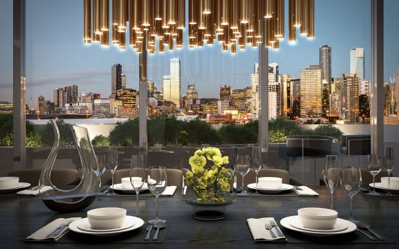 SOUTH includes a rooftop dining space. Image: Australia Ruiyi SOUTH looks to buck a sluggish Fishermans Bend trend