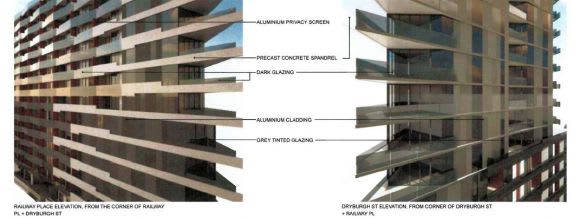 Materials application. Image © Hayball Cbus enters West Melbourne with 9 Dryburgh Street