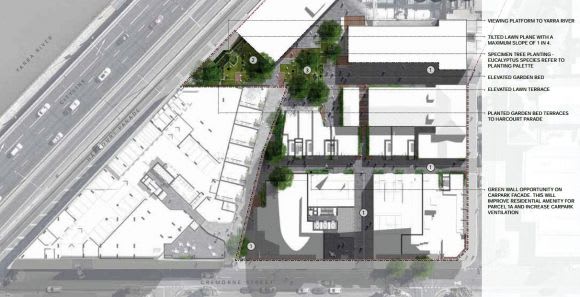 Conceptual laneway format and landscaping. Image courtesy Oculus The Richmond Malt site heads to planning