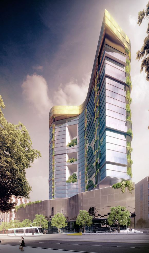 Artist's impression of a revised 1000 La Trobe Street. Image courtesy Colliers Opportunity arises from a failed Digital Harbour development